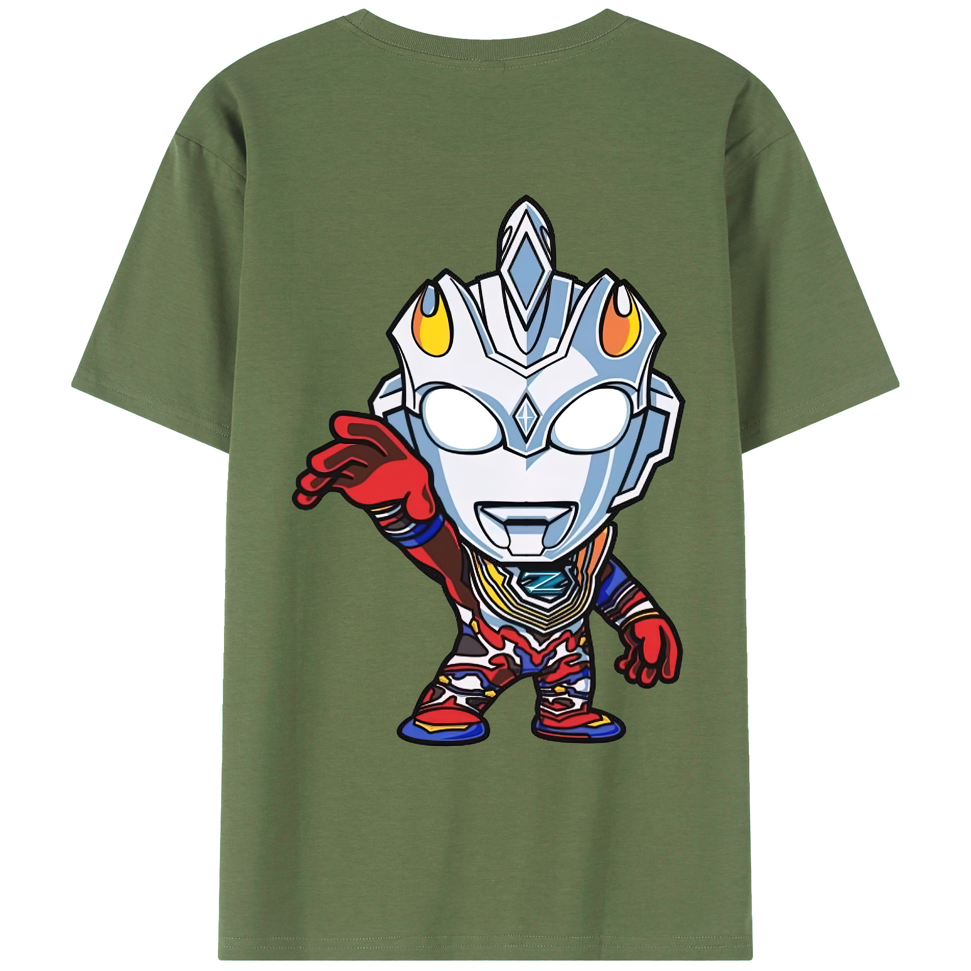（画像用） ウルトラマン Ultraman 綿100％ メンズ半袖Tシャツ（バックプリント） 通気性